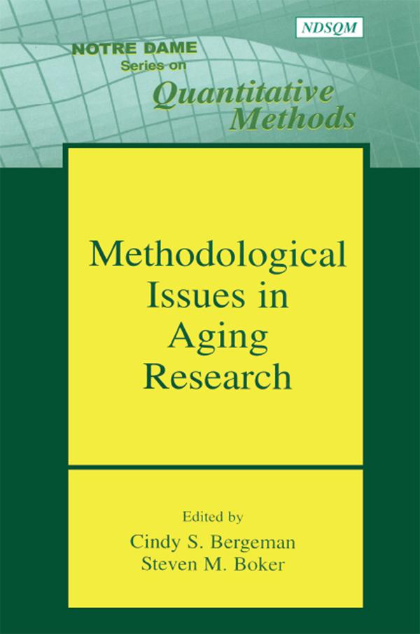 Methodological Issues in Aging Research by Cindy S. Bergeman, Steven M Boker