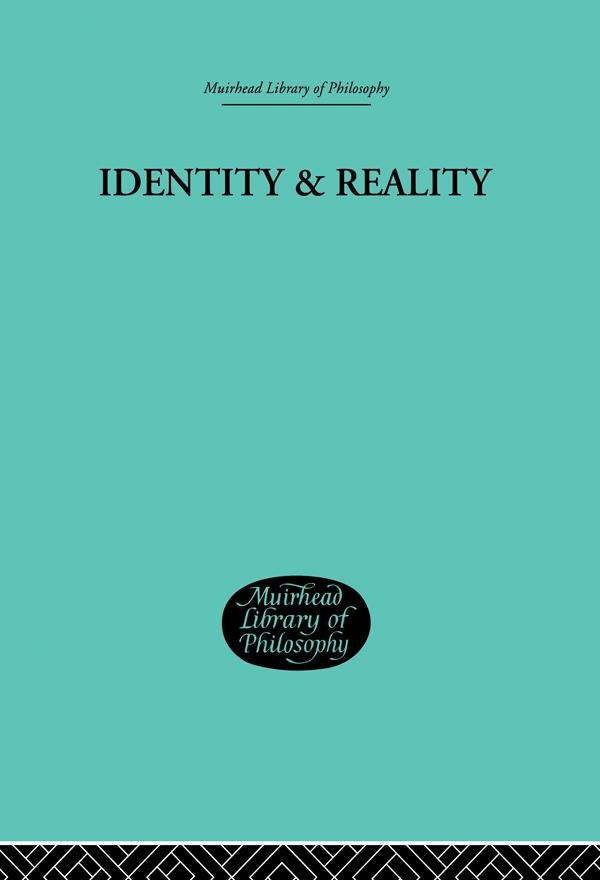 Identity & Reality by Emile Meyerson