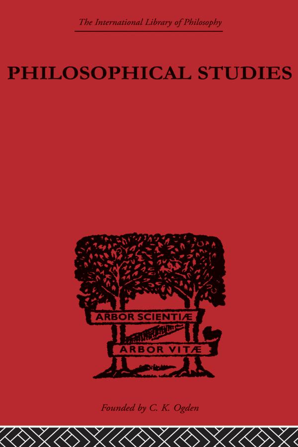 Philosophical Studies by G.E. Moore