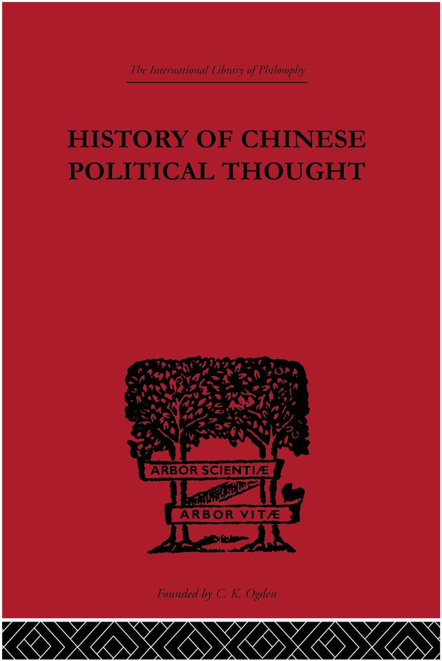 History of Chinese Political Thought