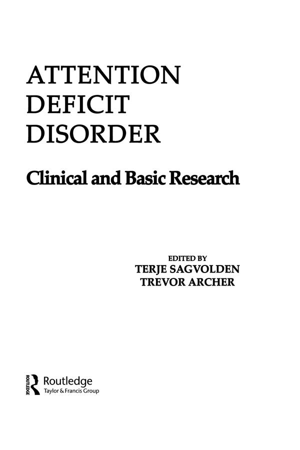 Attention Deficit Disorder by Terje Sagvolden