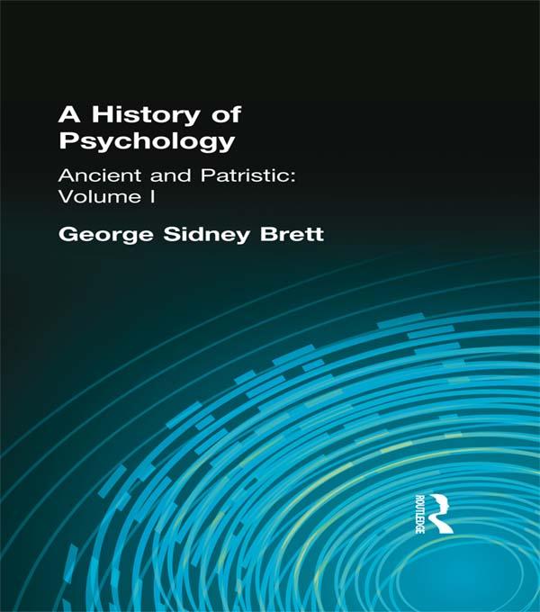 A History of Psychology by George Sidney Brett
