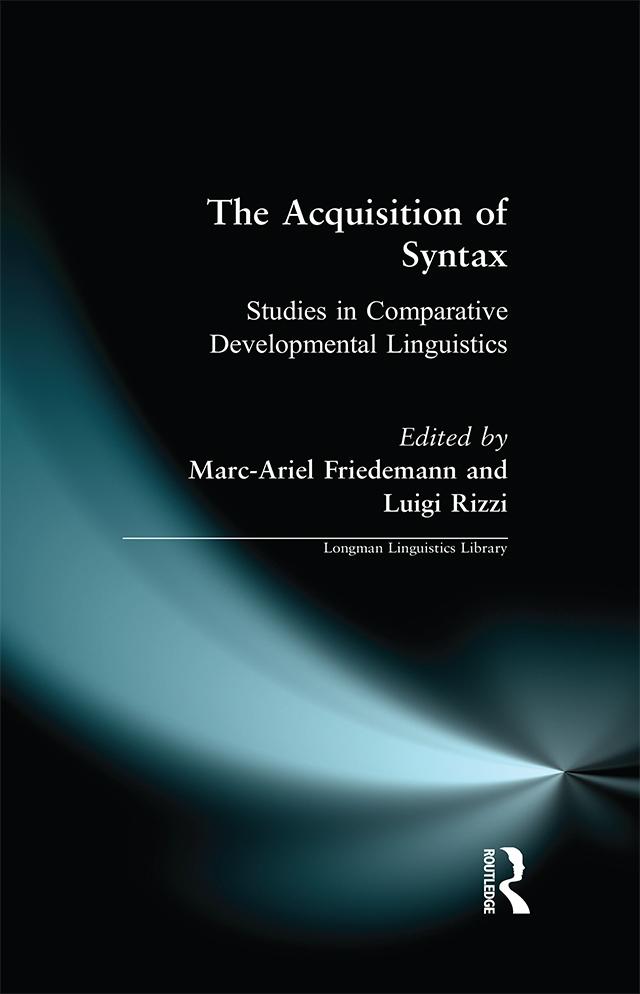 The Acquisition of Syntax