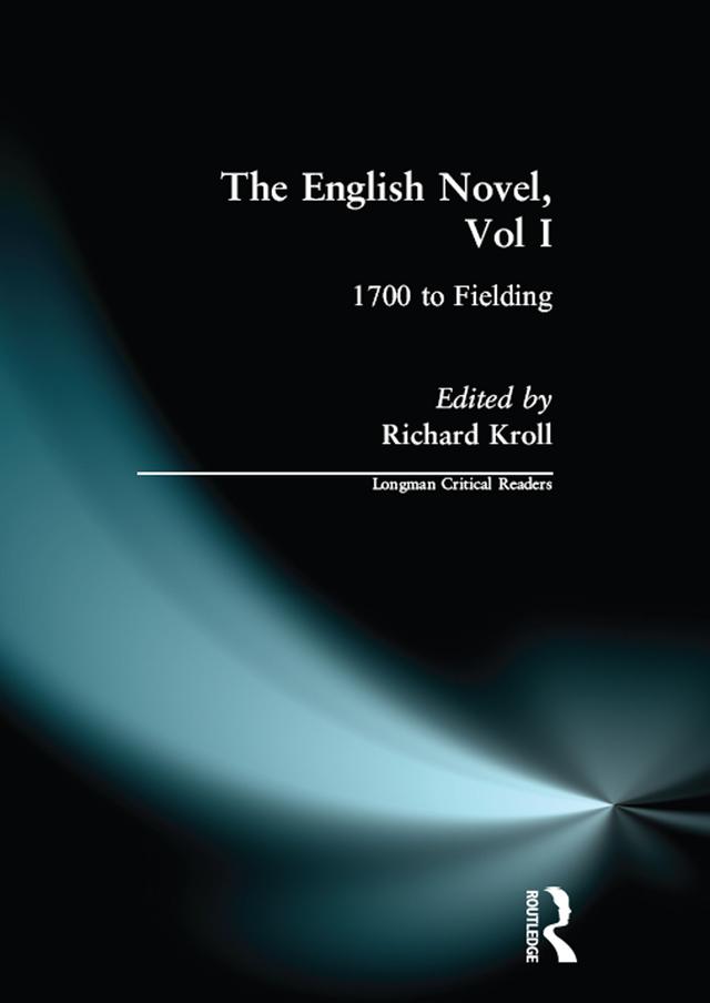 English Novel, Vol I, The by Richard W. F. Kroll