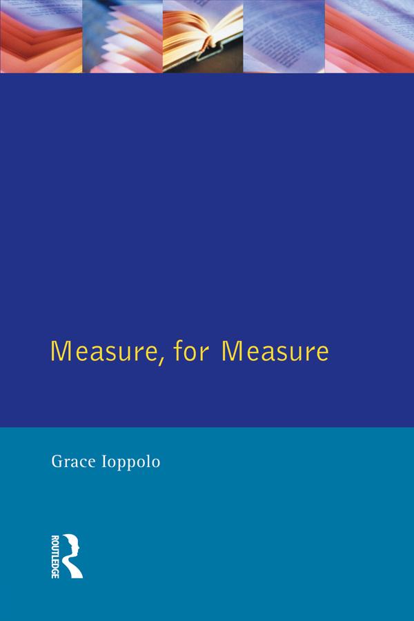 Measure For Measure by Grace Ioppolo, William Shakespeare
