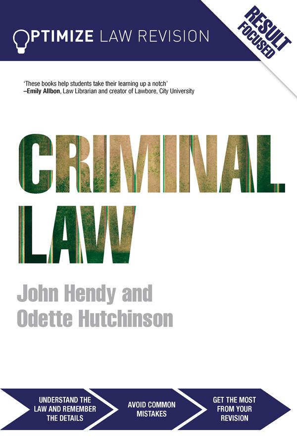 Optimize Criminal Law by John Hendy