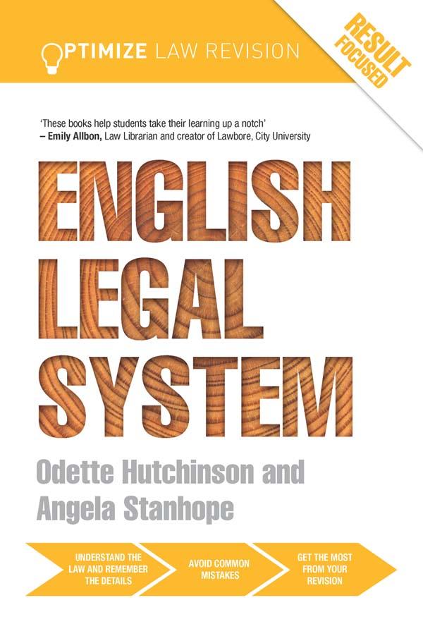 Optimize English Legal System by Angela Stanhope, Odette Hutchinson