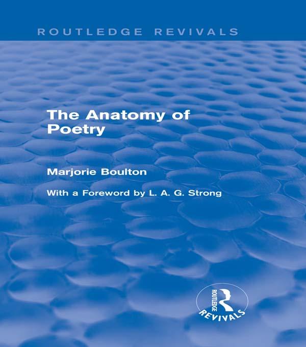 The Anatomy of Poetry (Routledge Revivals) by Marjorie Boulton
