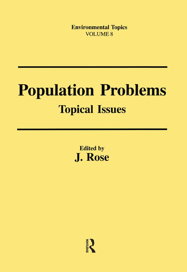 Population Problems by J. Rose, Professor J Rose