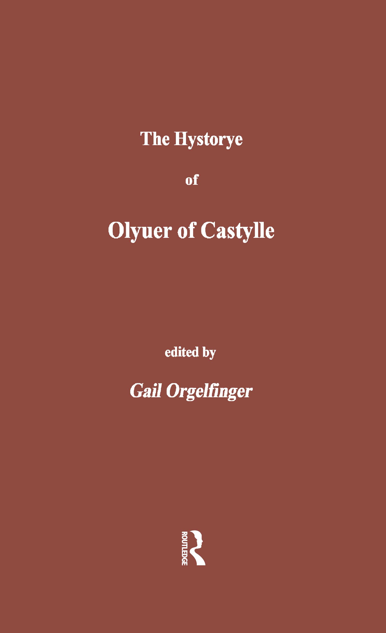 The Hystorye of Olyuer of Castylle