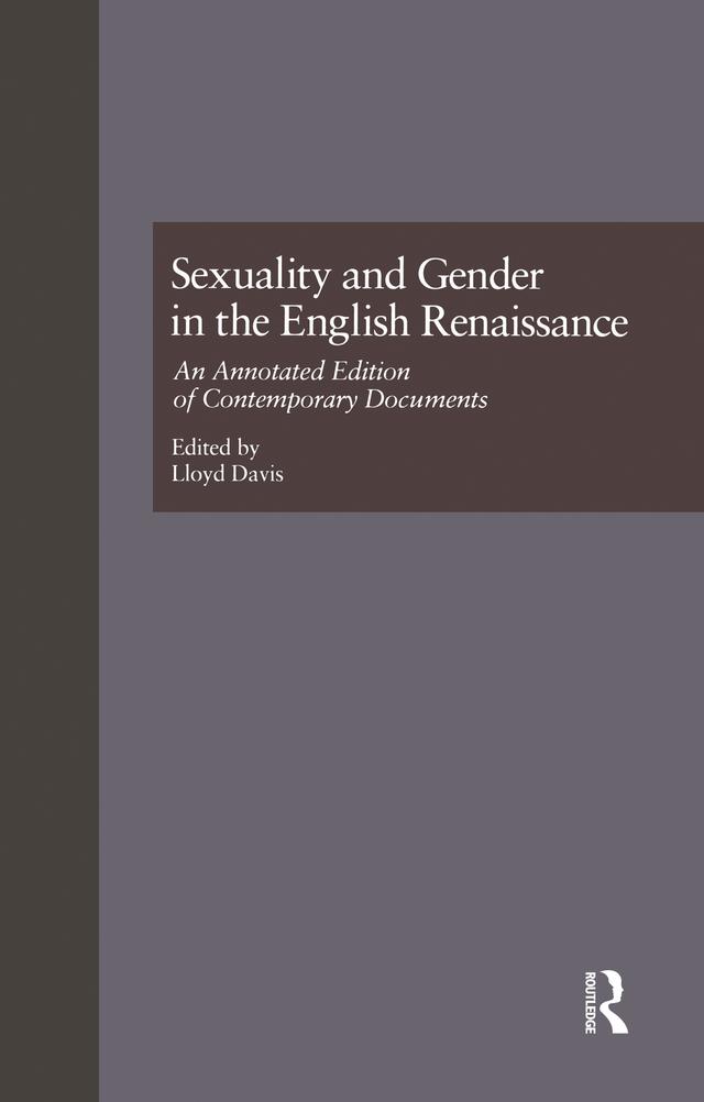 Sexuality and Gender in the English Renaissance by Lloyd Davis