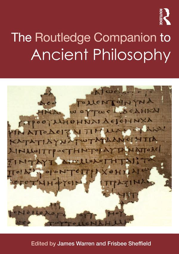 Routledge Companion to Ancient Philosophy by Frisbee Sheffield, James Warren