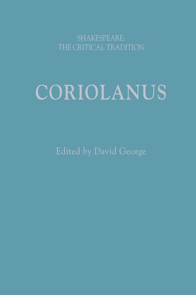 Coriolanus by Brian Vickers, David George, Joseph Candido