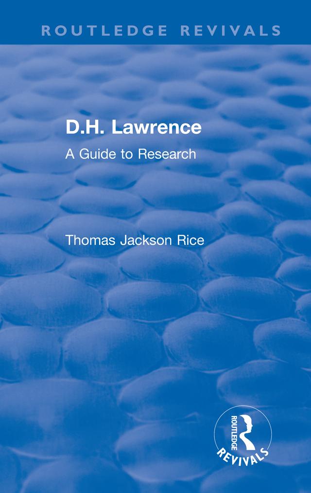D.H. Lawrence by Thomas Jackson Rice