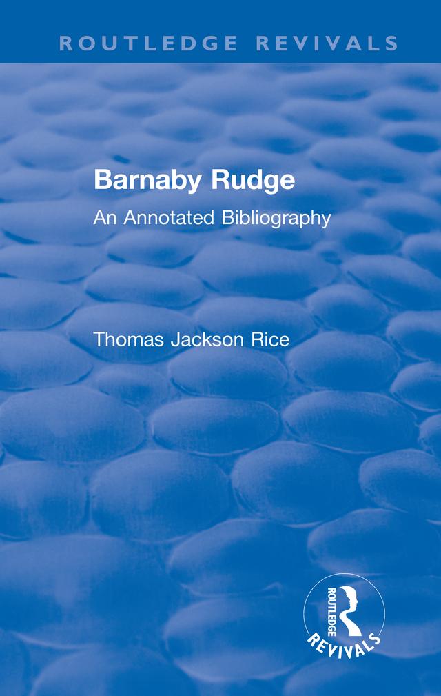 Routledge Revivals: Barnaby Rudge (1987 ) by Thomas Jackson Rice