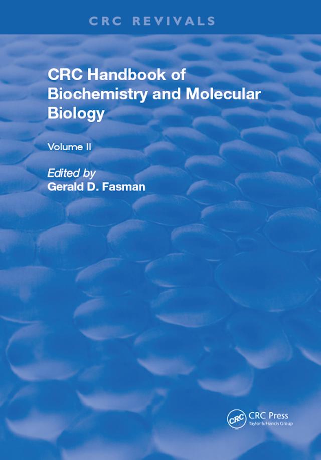 Handbook of Biochemistry by Gerald D Fasman