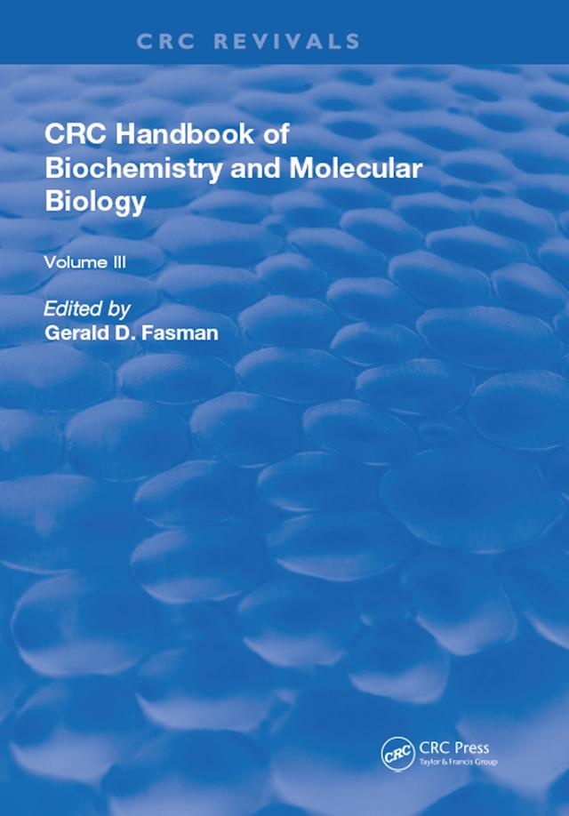 Handbook of Biochemistry by Gerald D Fasman