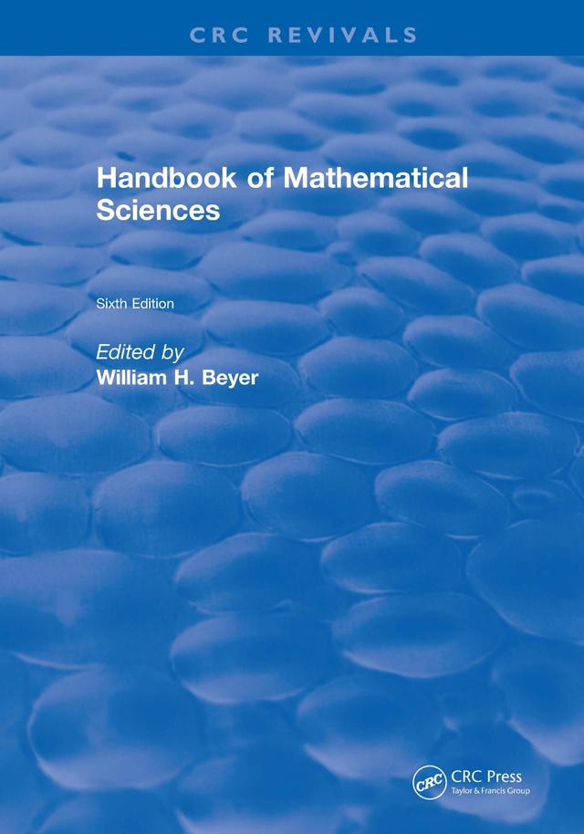 Handbook of Mathematical Science by William H. Beyer