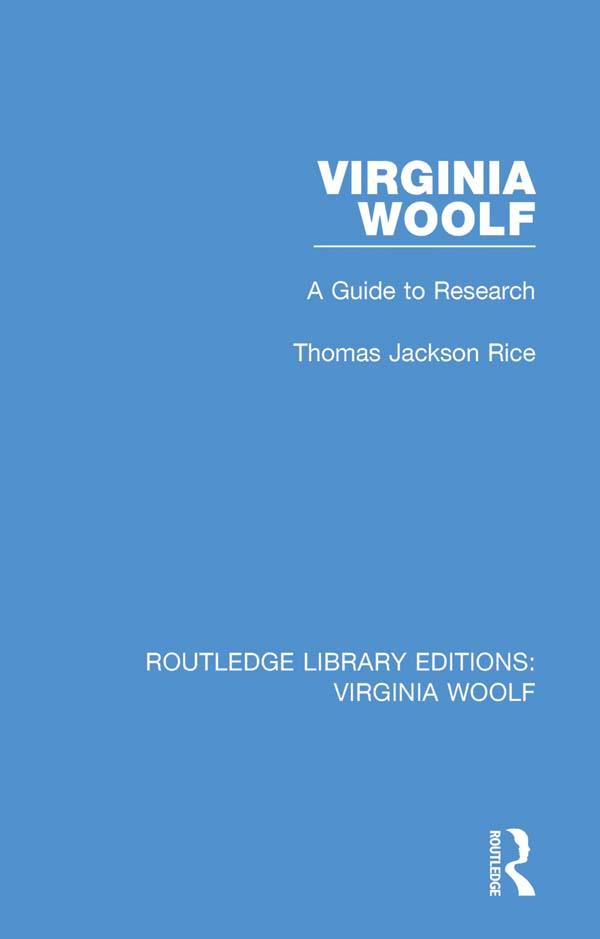 Virginia Woolf by Thomas Jackson Rice