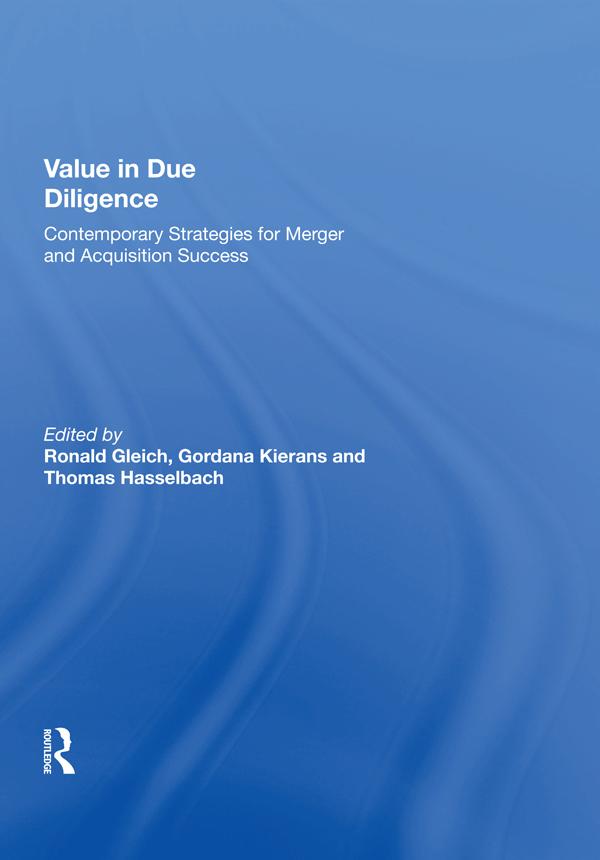 Value in Due Diligence by Gordana Kierans, Ronald Gleich