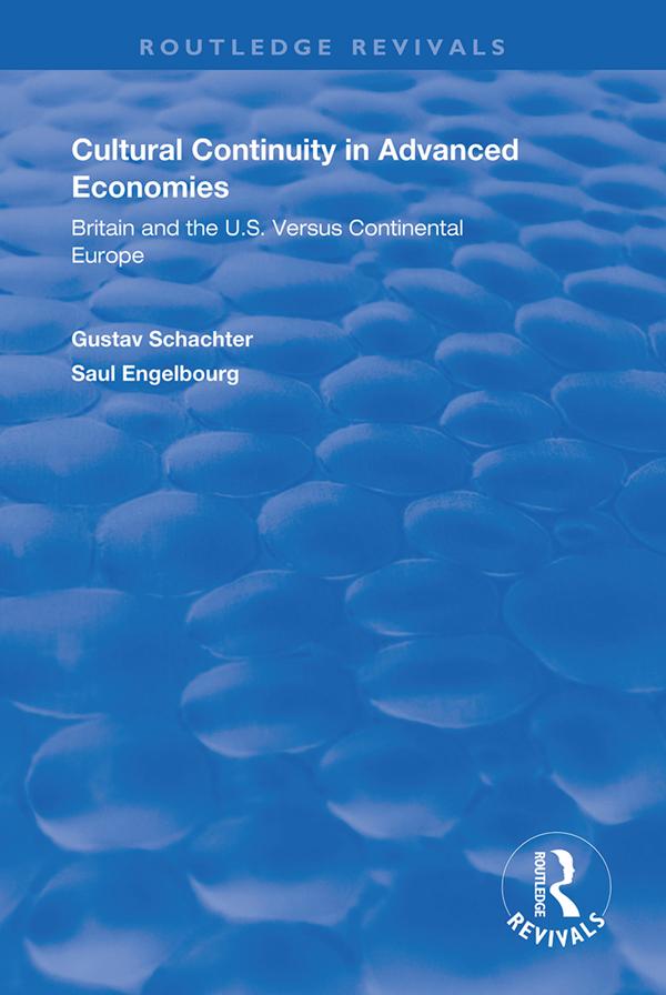 Cultural Continuity in Advanced Economies by Gustav Schachter