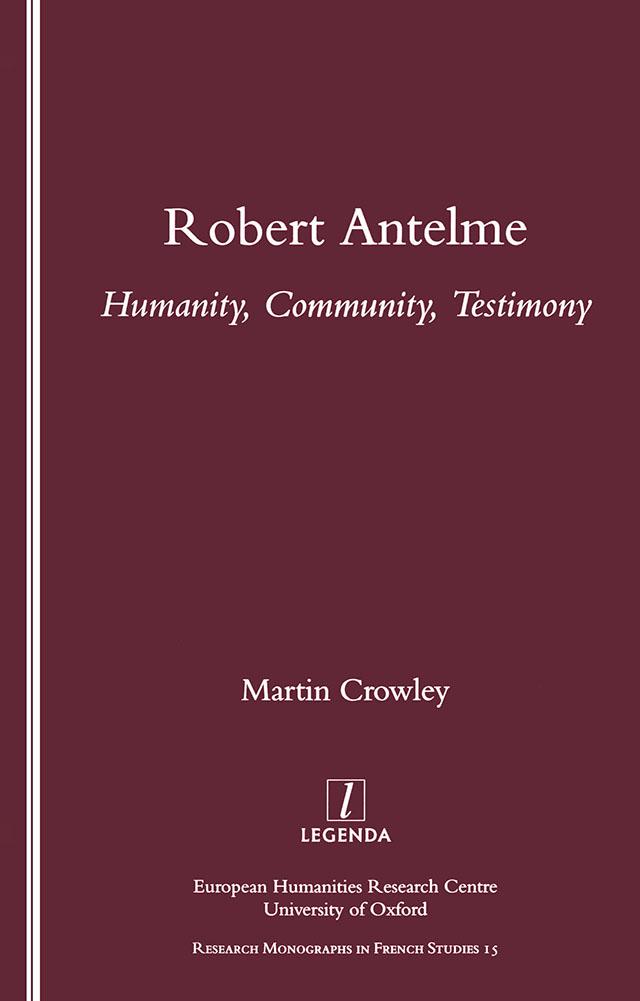 Robert Antelme by Martin Crowley