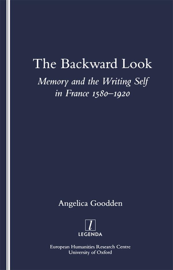 The Backward Look by Angelica Goodden