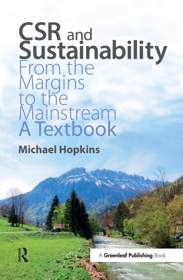 CSR and Sustainability by Michael Hopkins