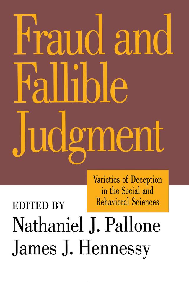 Fraud and Fallible Judgement by David Marsland