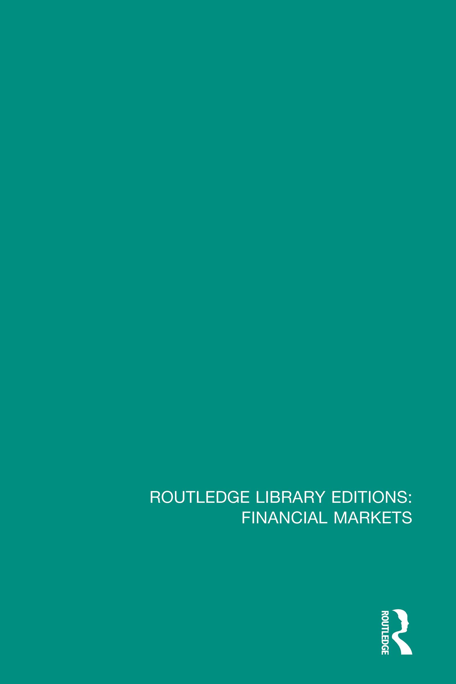 Routledge Library Editions: Financial Markets