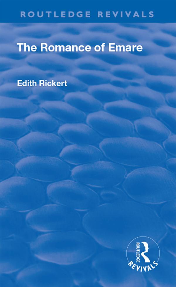 Revival: The Romance of Emare (1906) by Edith Rickert