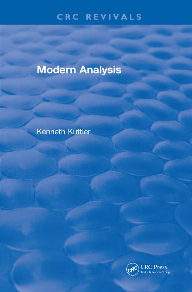 Modern Analysis (1997) by Kenneth Kuttler