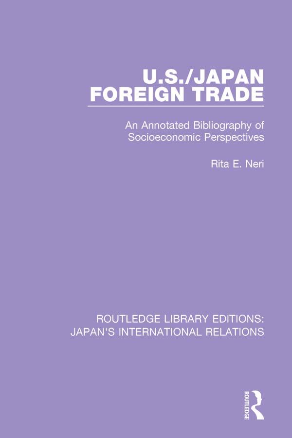 U.S./Japan Foreign Trade by Rita E. Neri