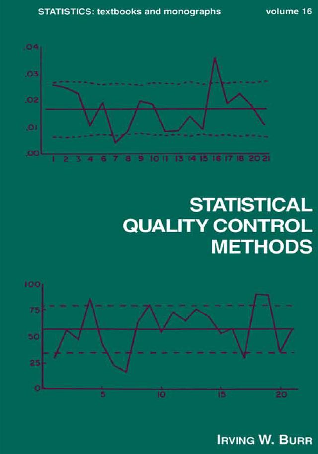Statistical Quality Control Methods by Irving W. Burr