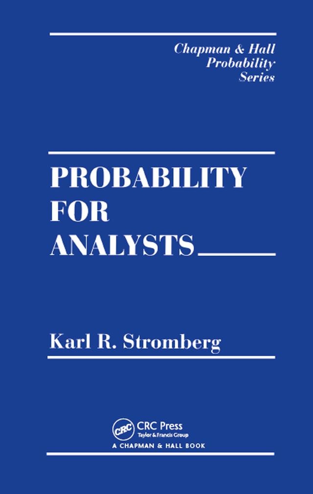 Probability For Analysts by Karl Stromberg