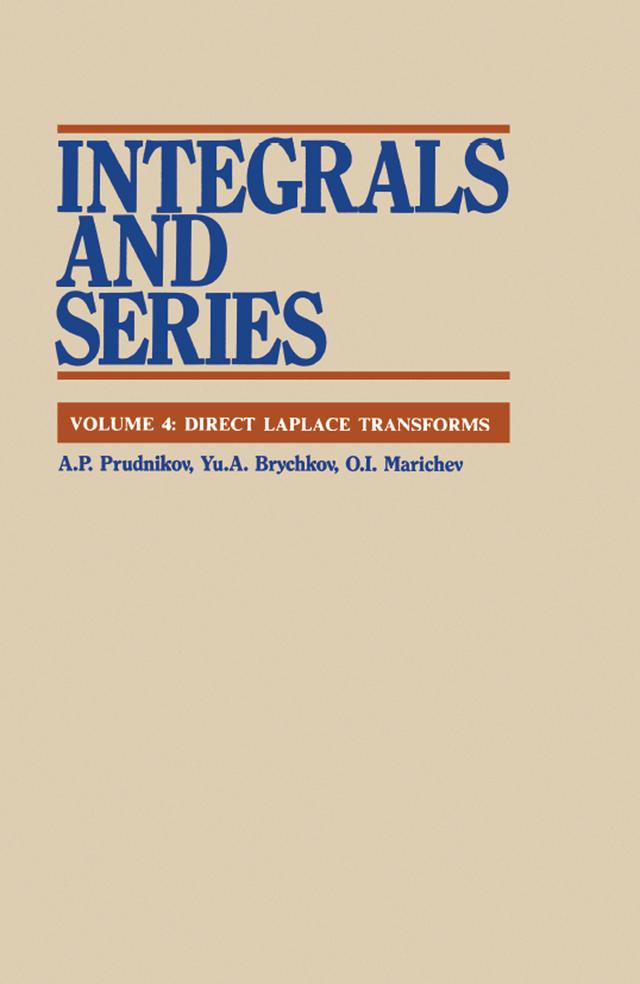 Integrals and Series by A.B Prudnikov
