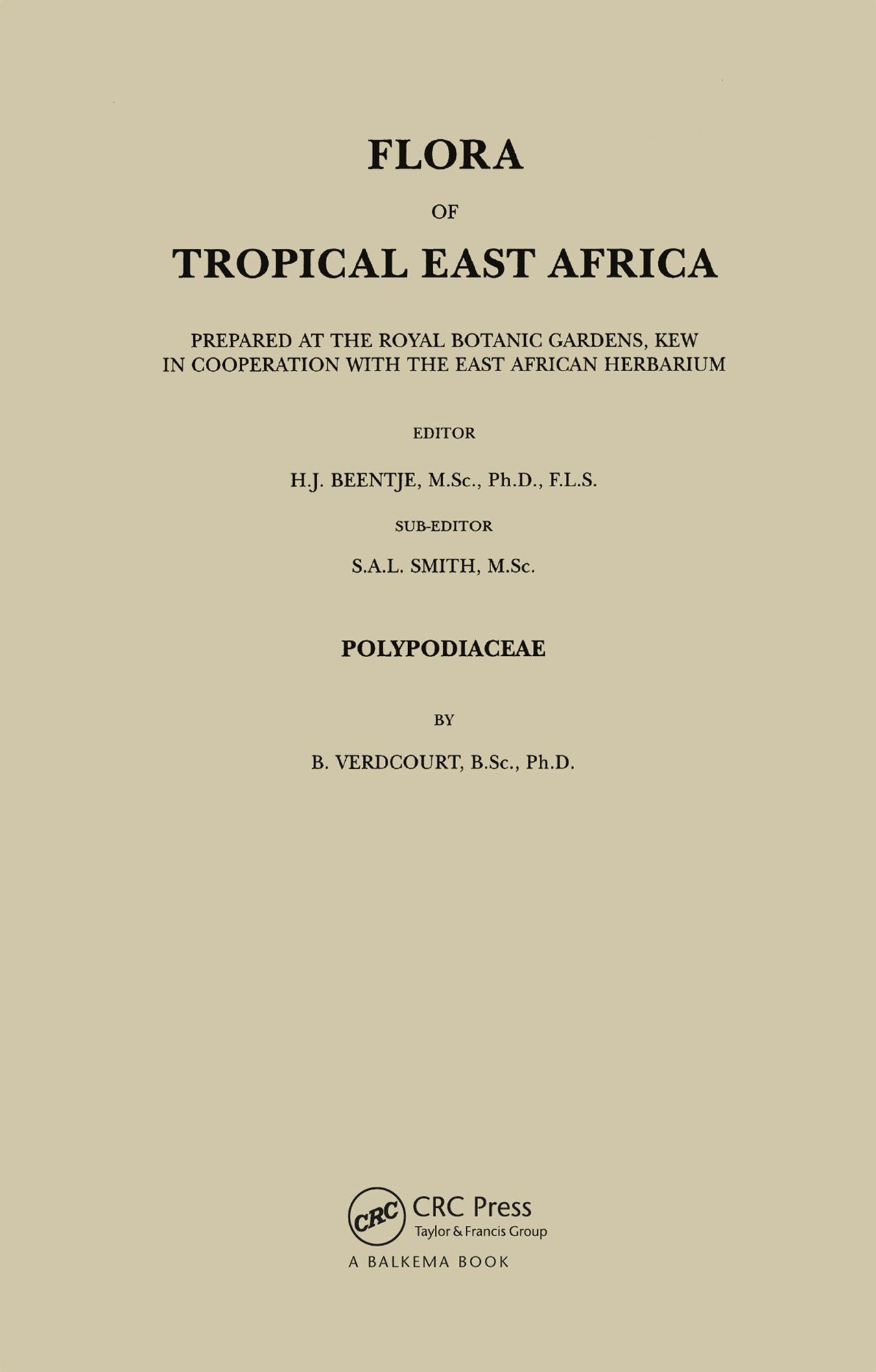 Flora of Tropical East Africa - Polypodiaceae (2001)