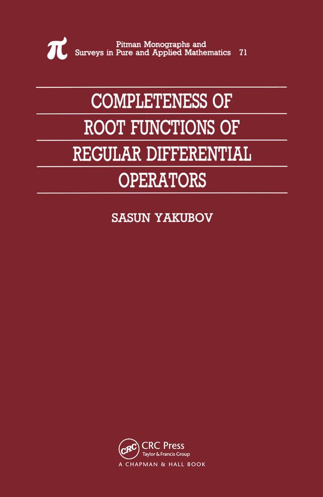 Completeness of Root Functions of Regular Differential Operators by Sasun Yakubov