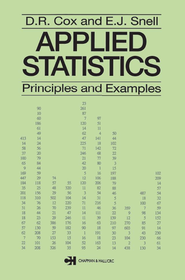 Applied Statistics - Principles and Examples by D.R. Cox