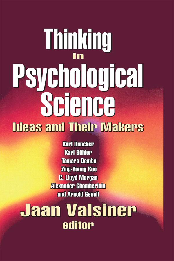 Thinking in Psychological Science by Jaan Valsiner