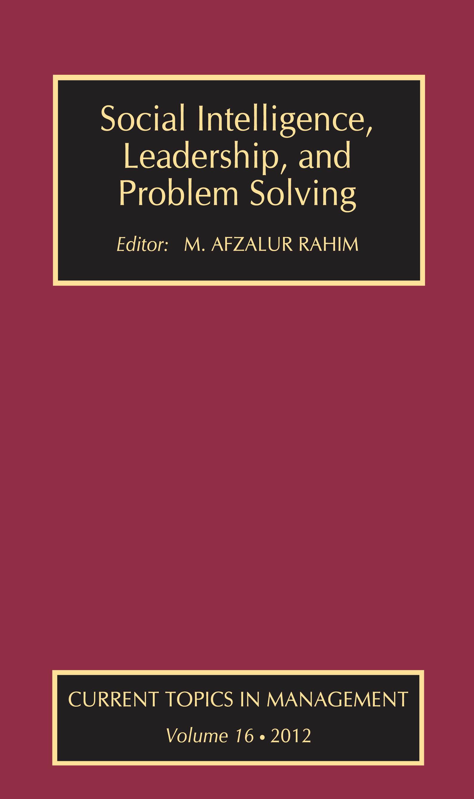 Social Intelligence, Leadership, and Problem Solving