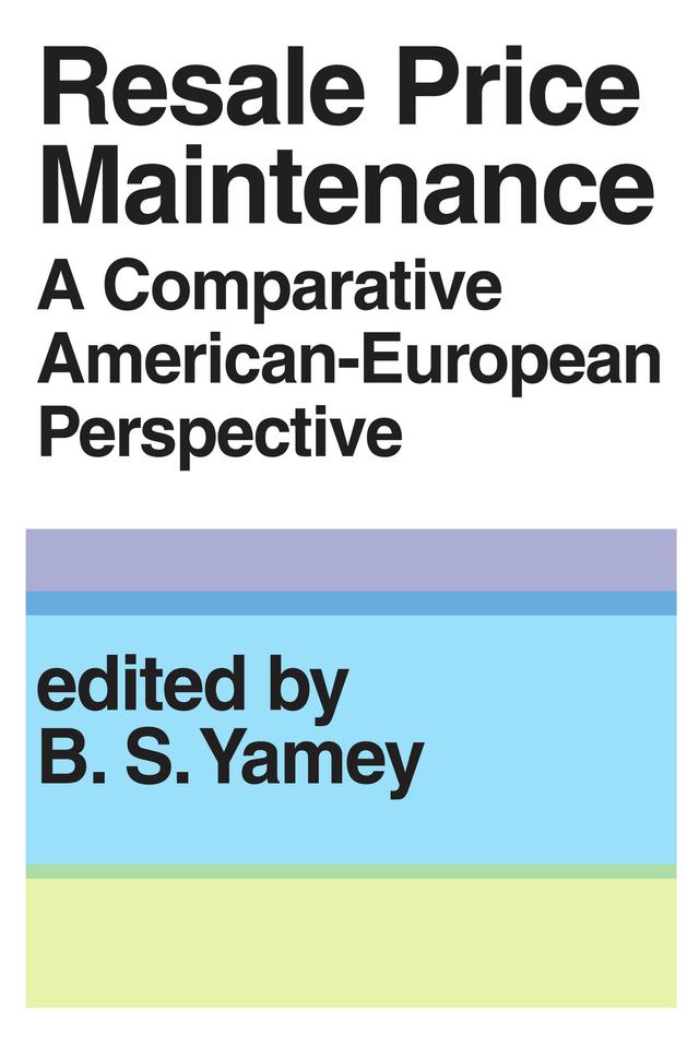 Resale Price Maintainance by B.S. Yamey