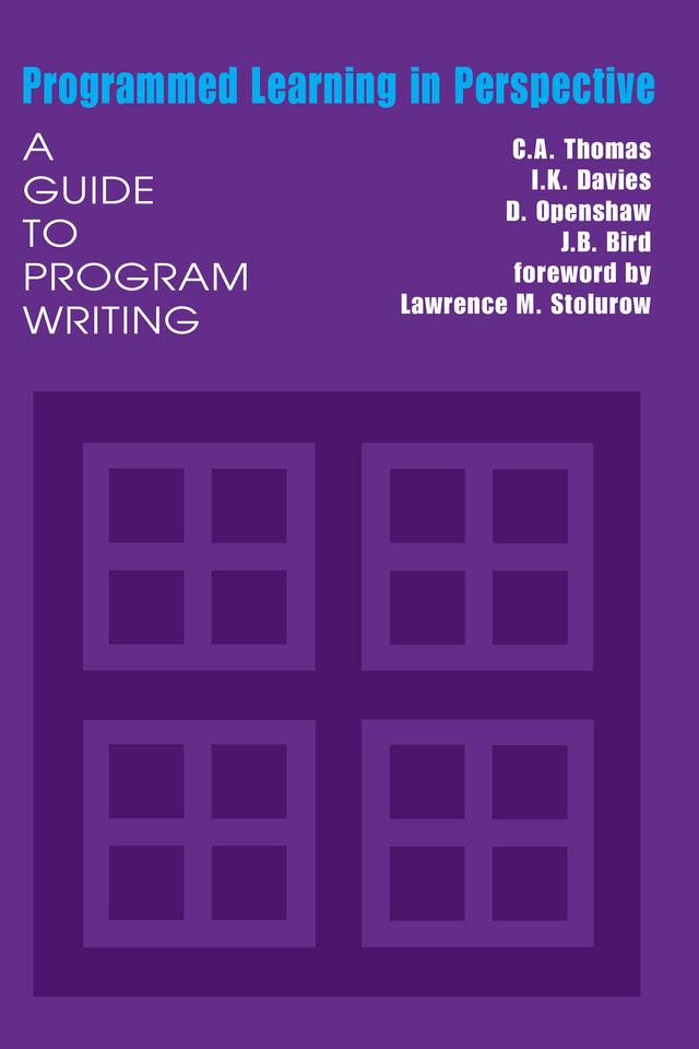 Programmed Learning in Perspective by I.K. Davies