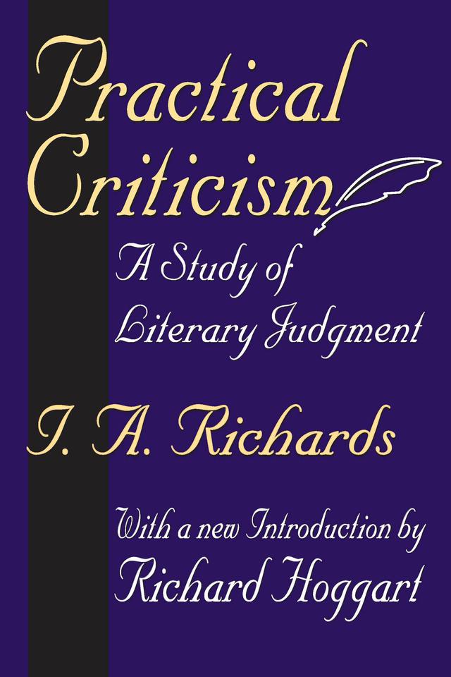 Practical Criticism by I. A. Richards