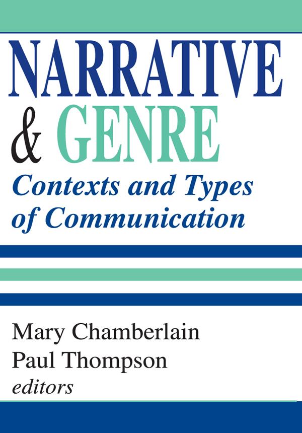Narrative and Genre by Paul Thompson