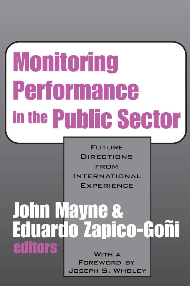 Monitoring Performance in the Public Sector by John Winston Mayne