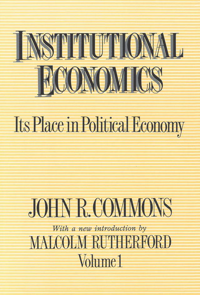 Institutional Economics by Sam Sebesta