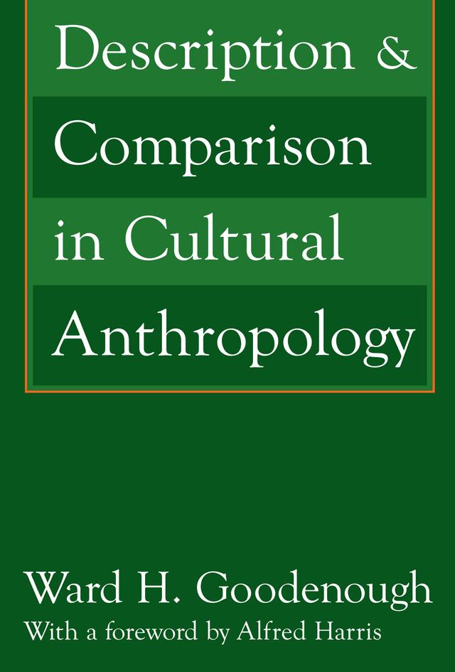 Description and Comparison in Cultural Anthropology by Alfred Harris