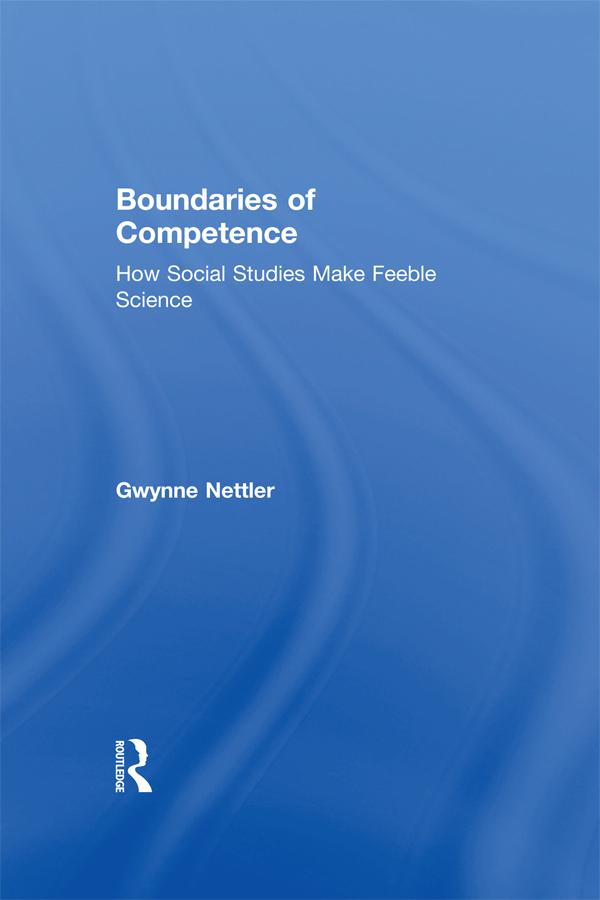 Boundaries of Competence by Gwynne Nettler