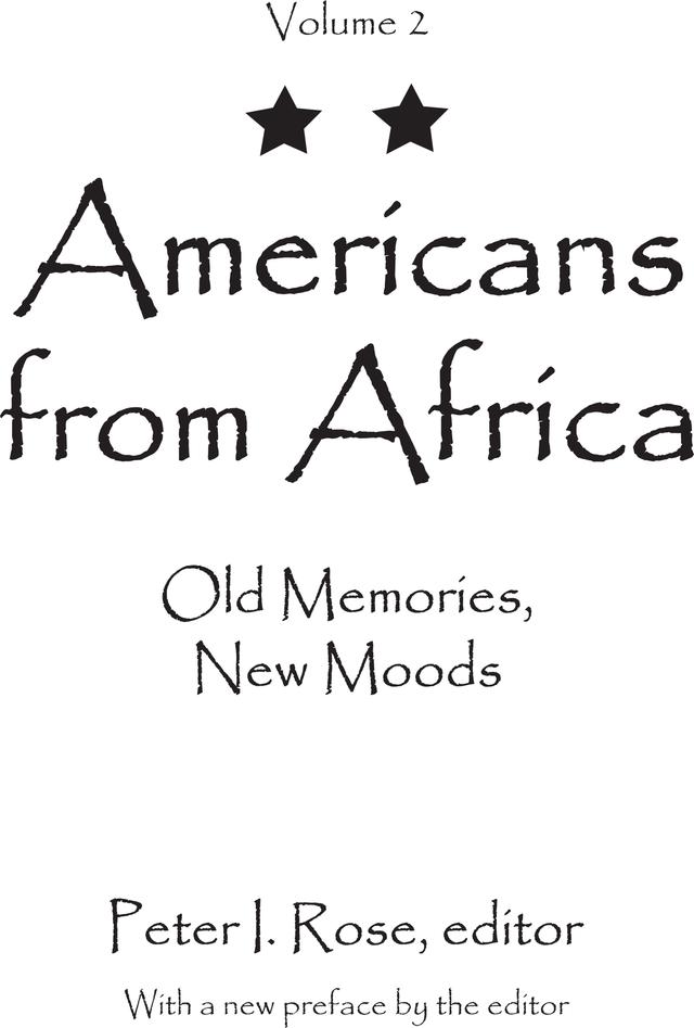 Americans from Africa by Peter I. Rose